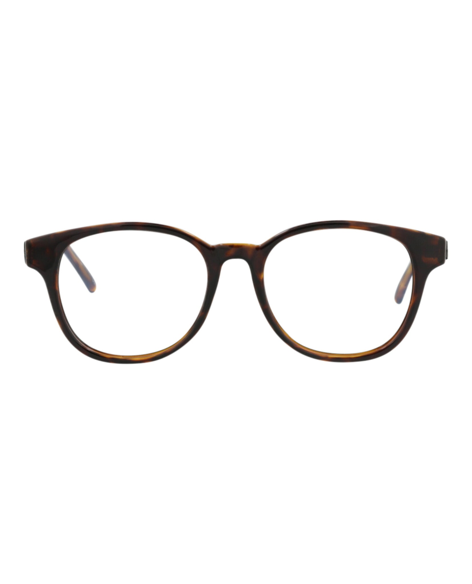 Saint Laurent Saint Laurent Unisex Round/Oval Havana Havana Transparent Fashion Designer Eyewear