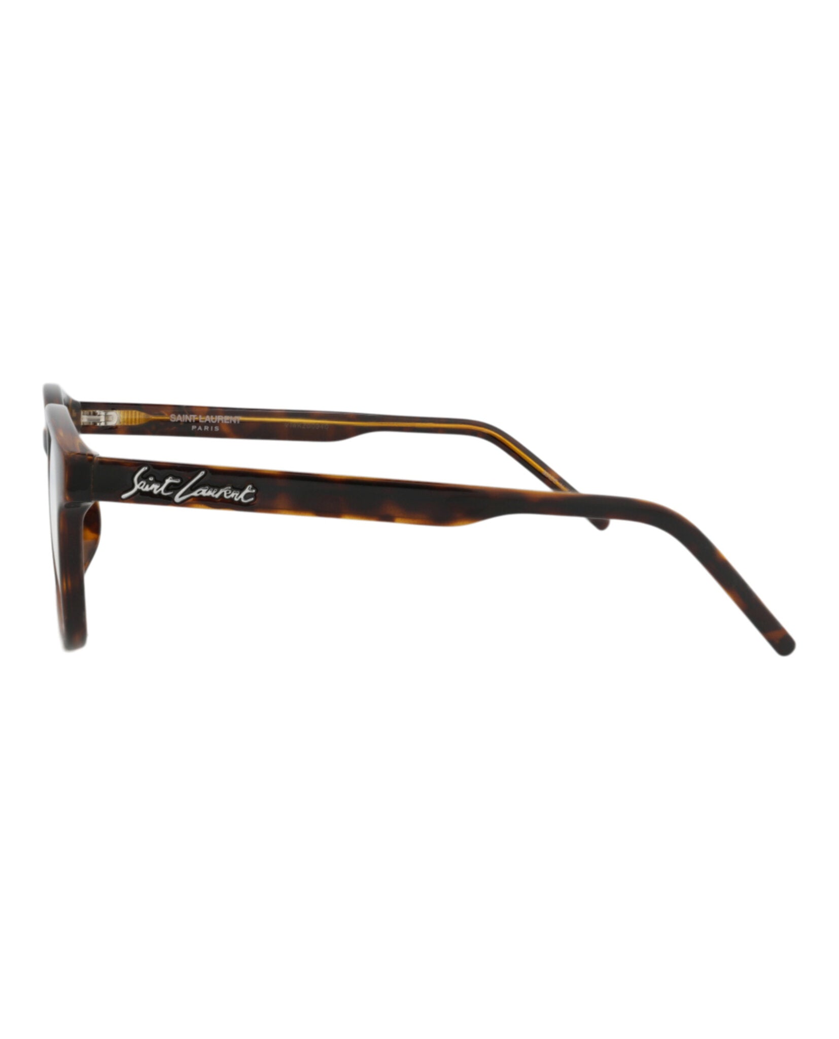 Saint Laurent Saint Laurent Unisex Round/Oval Havana Havana Transparent Fashion Designer Eyewear