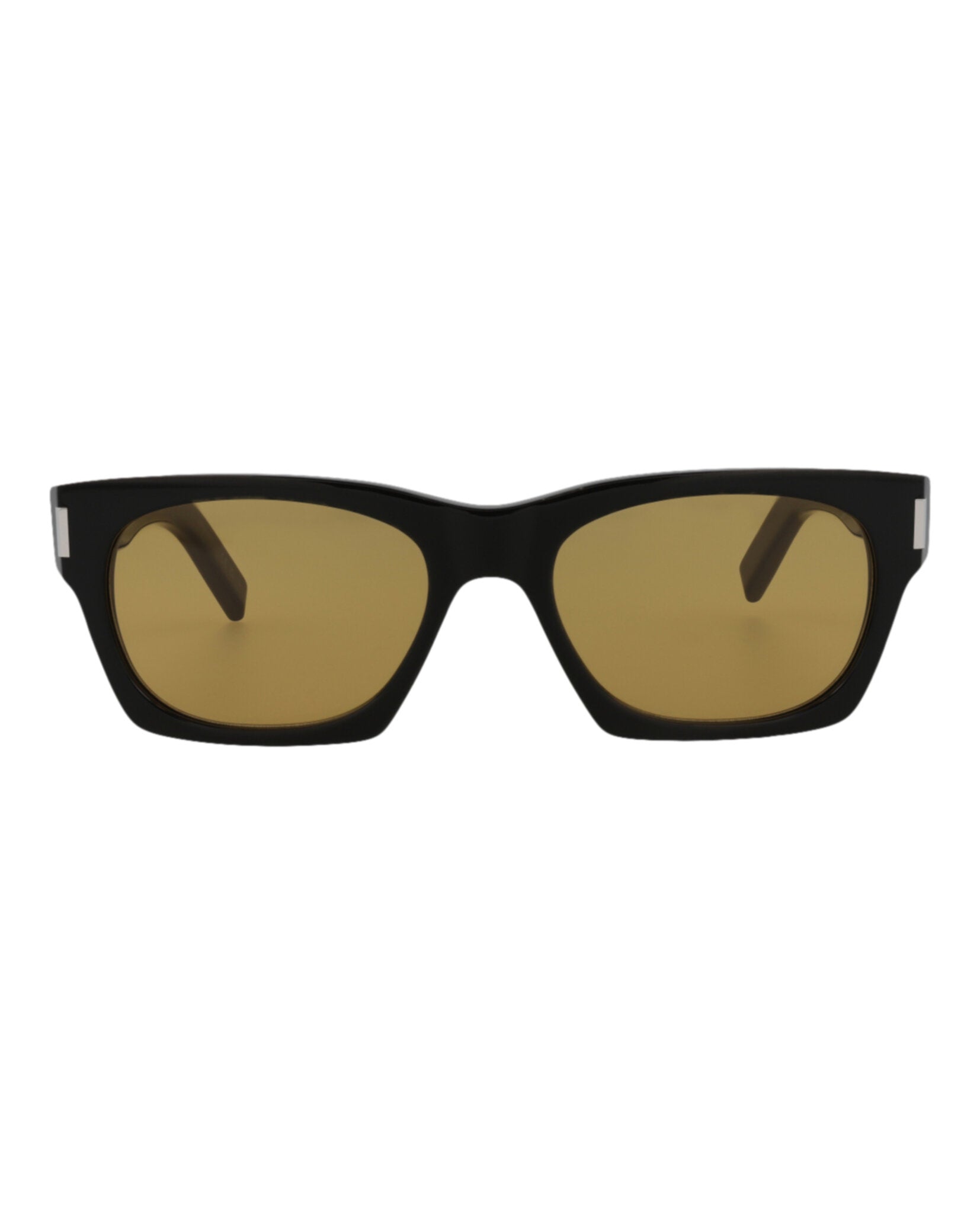 Saint Laurent Unisex Square/Rectangle Black Black Yellow Fashion Designer Eyewear