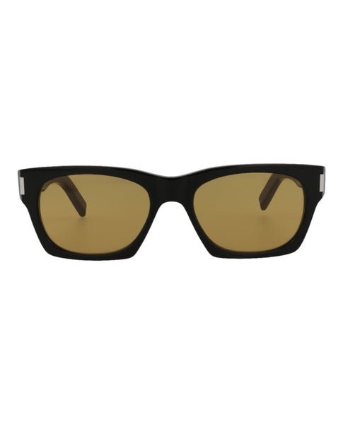 SAINT LAURENT サングラス ブラック Saint Laurent Unisex Square/Rectangle Black Black Yellow Fashion