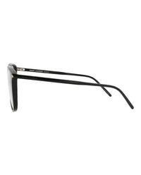 Saint Laurent Saint Laurent Unisex Square/Rectangle Black Black Transparent Fashion Designer Eyewear