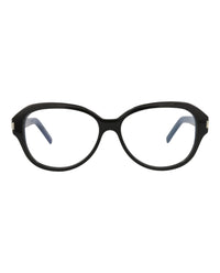 Saint Laurent Unisex Round/Oval Black Black Transparent Fashion Designer Eyewear