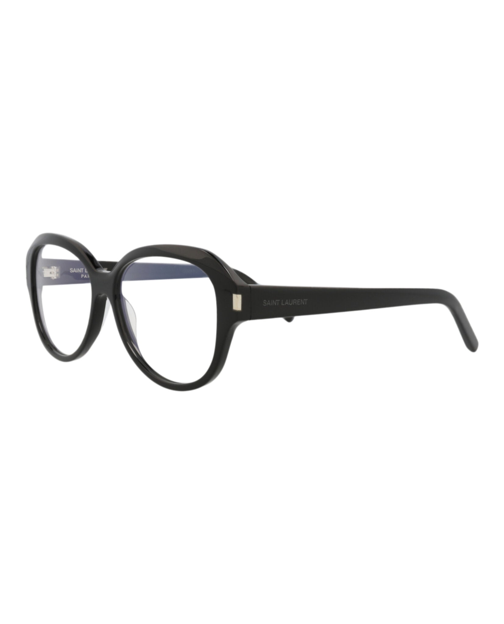 Saint Laurent Unisex Round/Oval Black Black Transparent Fashion Designer Eyewear