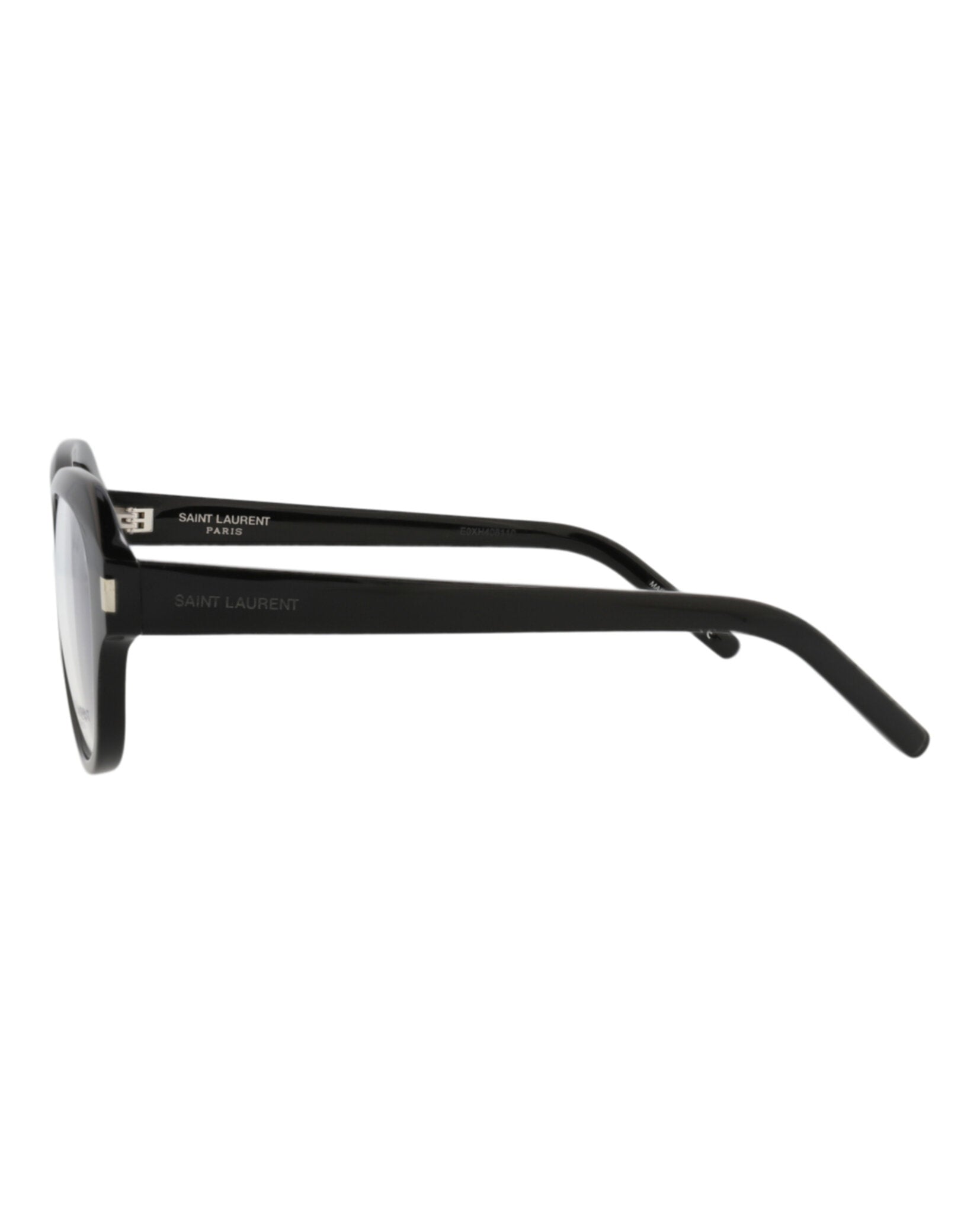 Saint Laurent Unisex Round/Oval Black Black Transparent Fashion Designer Eyewear