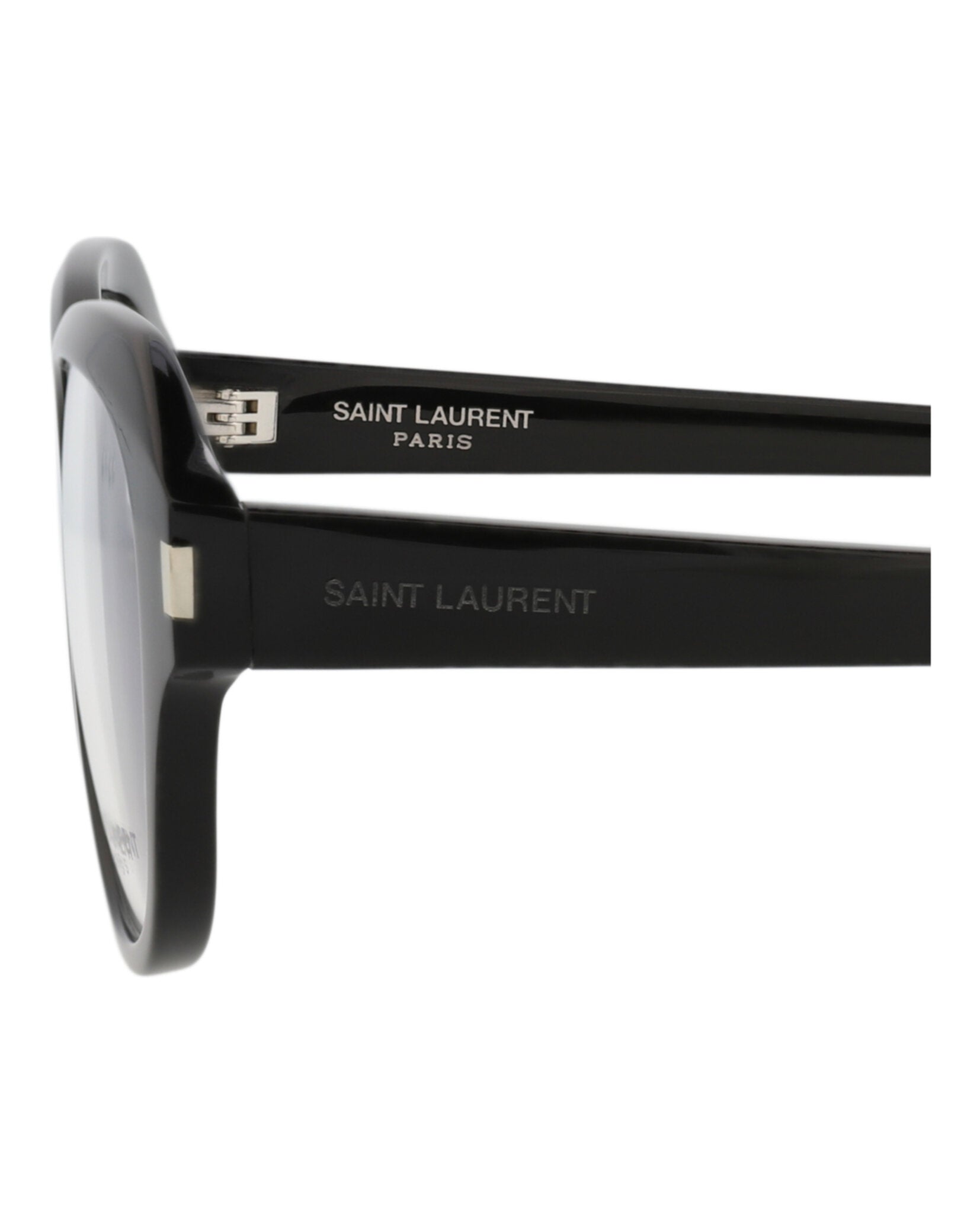 Saint Laurent Unisex Round/Oval Black Black Transparent Fashion Designer Eyewear