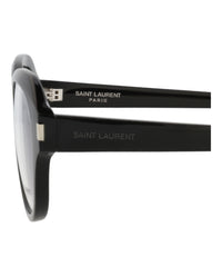 Saint Laurent Unisex Round/Oval Black Black Transparent Fashion Designer Eyewear
