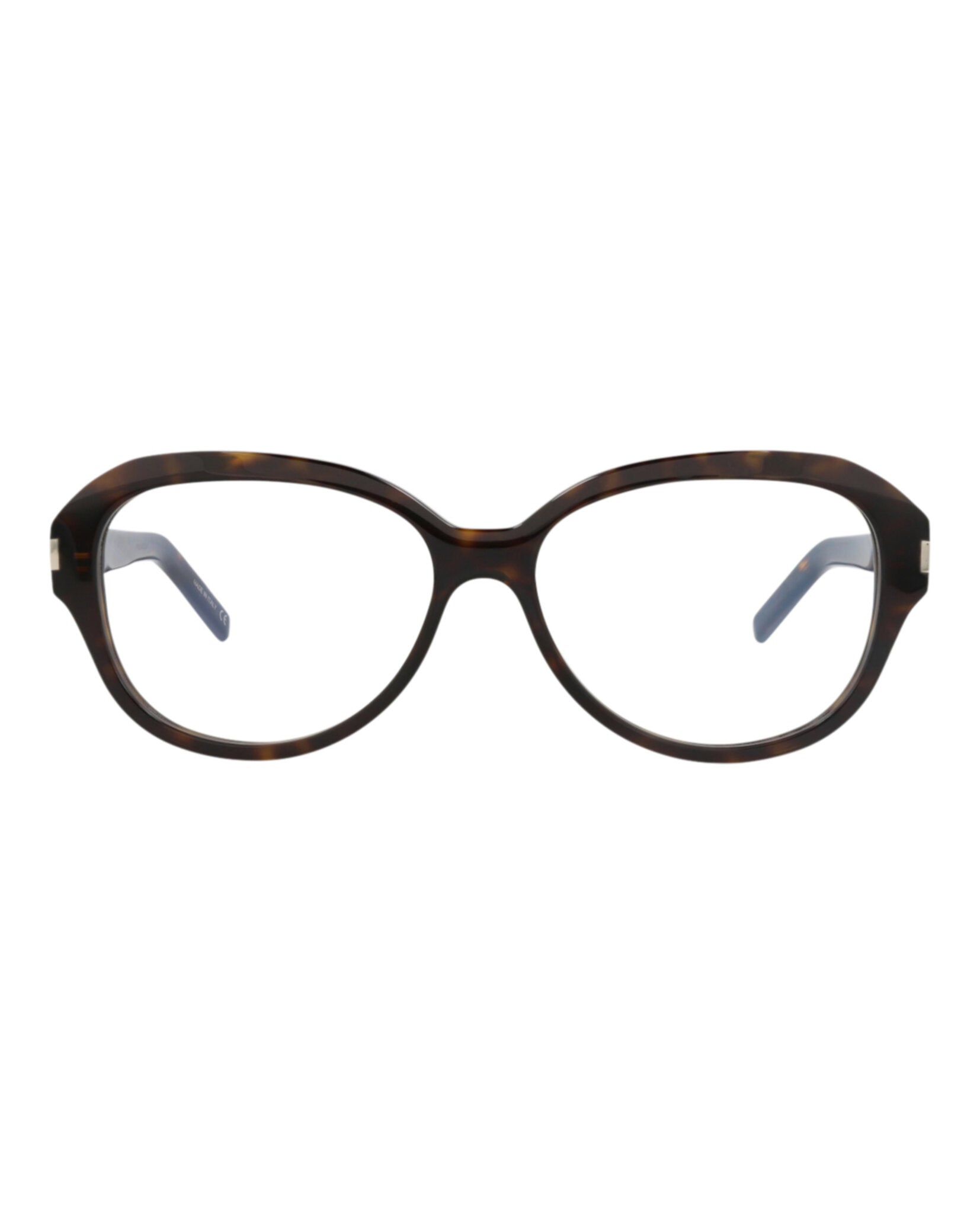 Saint Laurent Saint Laurent Unisex Round/Oval Havana Havana Transparent Fashion Designer Eyewear