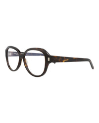 Saint Laurent Saint Laurent Unisex Round/Oval Havana Havana Transparent Fashion Designer Eyewear