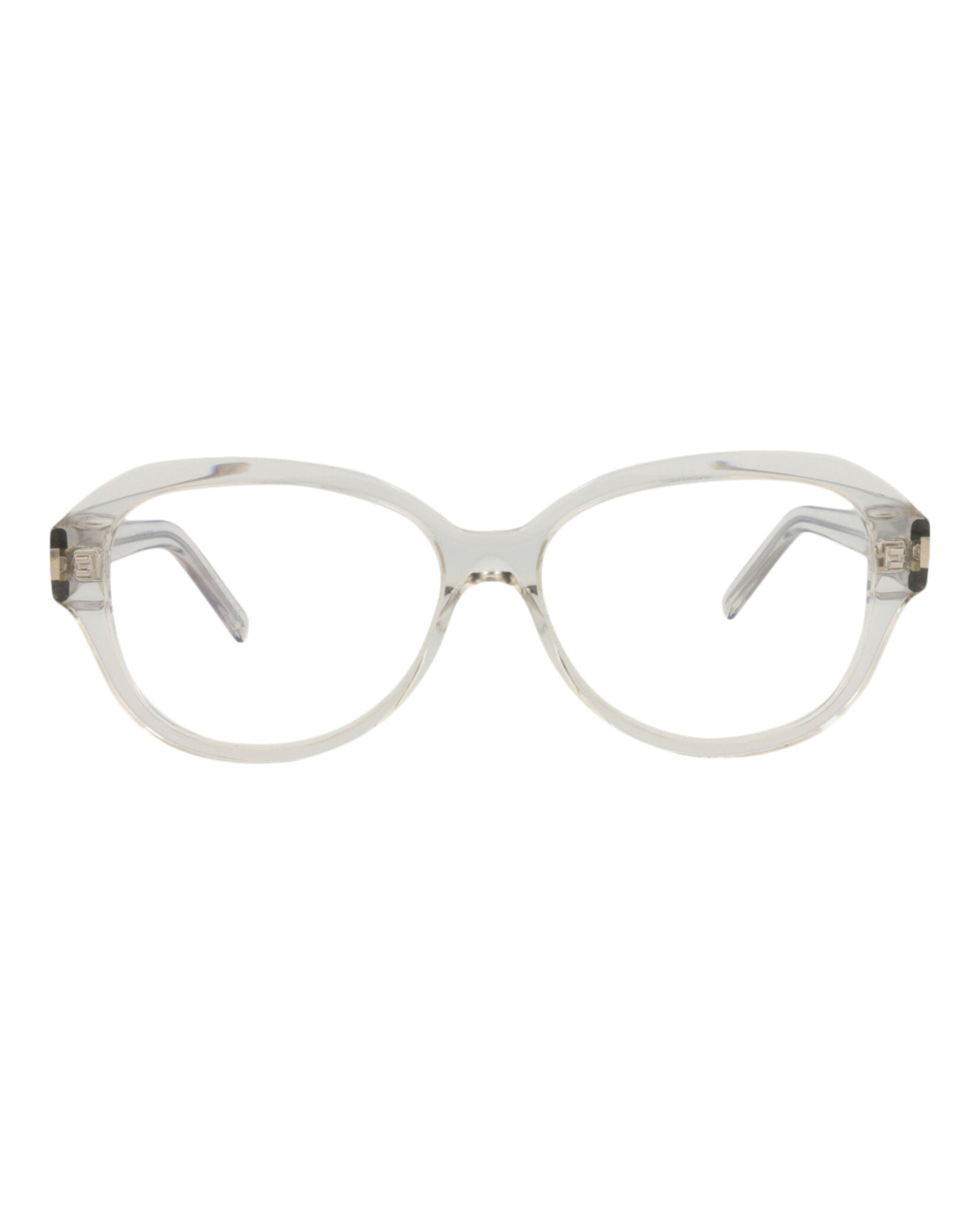 Saint Laurent Saint Laurent Unisex Round/Oval Beige Beige Transparent Fashion Designer Eyewear