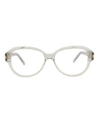 Saint Laurent Saint Laurent Unisex Round/Oval Beige Beige Transparent Fashion Designer Eyewear