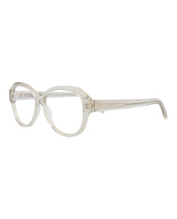 Saint Laurent Saint Laurent Unisex Round/Oval Beige Beige Transparent Fashion Designer Eyewear