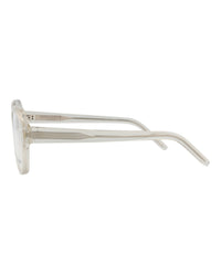 Saint Laurent Saint Laurent Unisex Round/Oval Beige Beige Transparent Fashion Designer Eyewear
