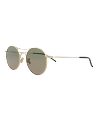 Saint Laurent Mens Round/Oval Gold Gold Green Fashion Designer Eyewear