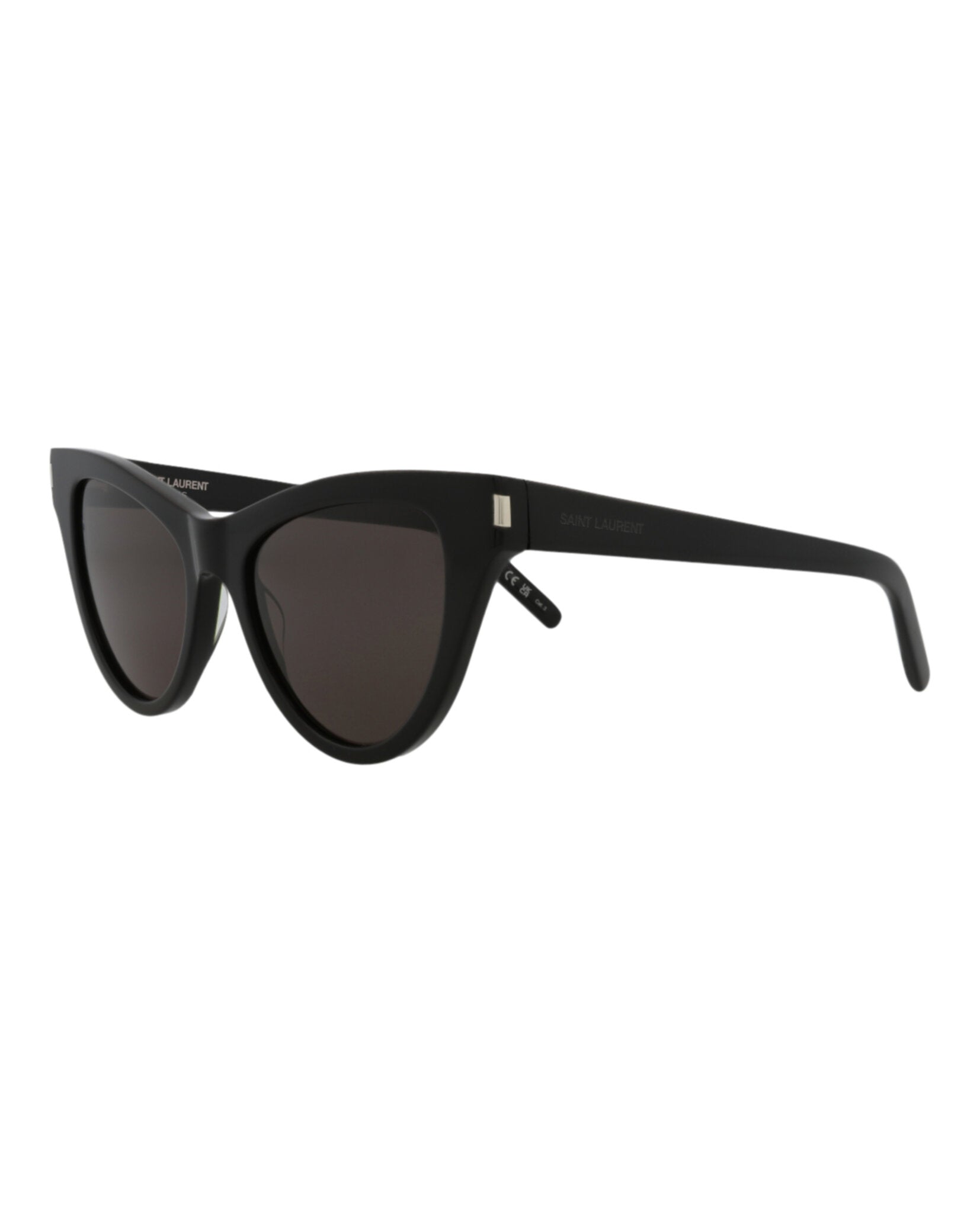 Saint Laurent Womens Cat Eye Black Black Black Fashion Designer Eyewear