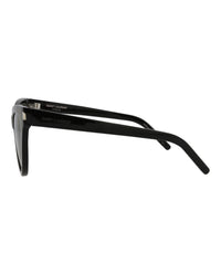 Saint Laurent Womens Cat Eye Black Black Black Fashion Designer Eyewear