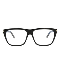 Saint Laurent Saint Laurent Unisex Square/Rectangle Black Black Transparent Fashion Designer Eyewear