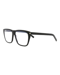 Saint Laurent Saint Laurent Unisex Square/Rectangle Black Black Transparent Fashion Designer Eyewear