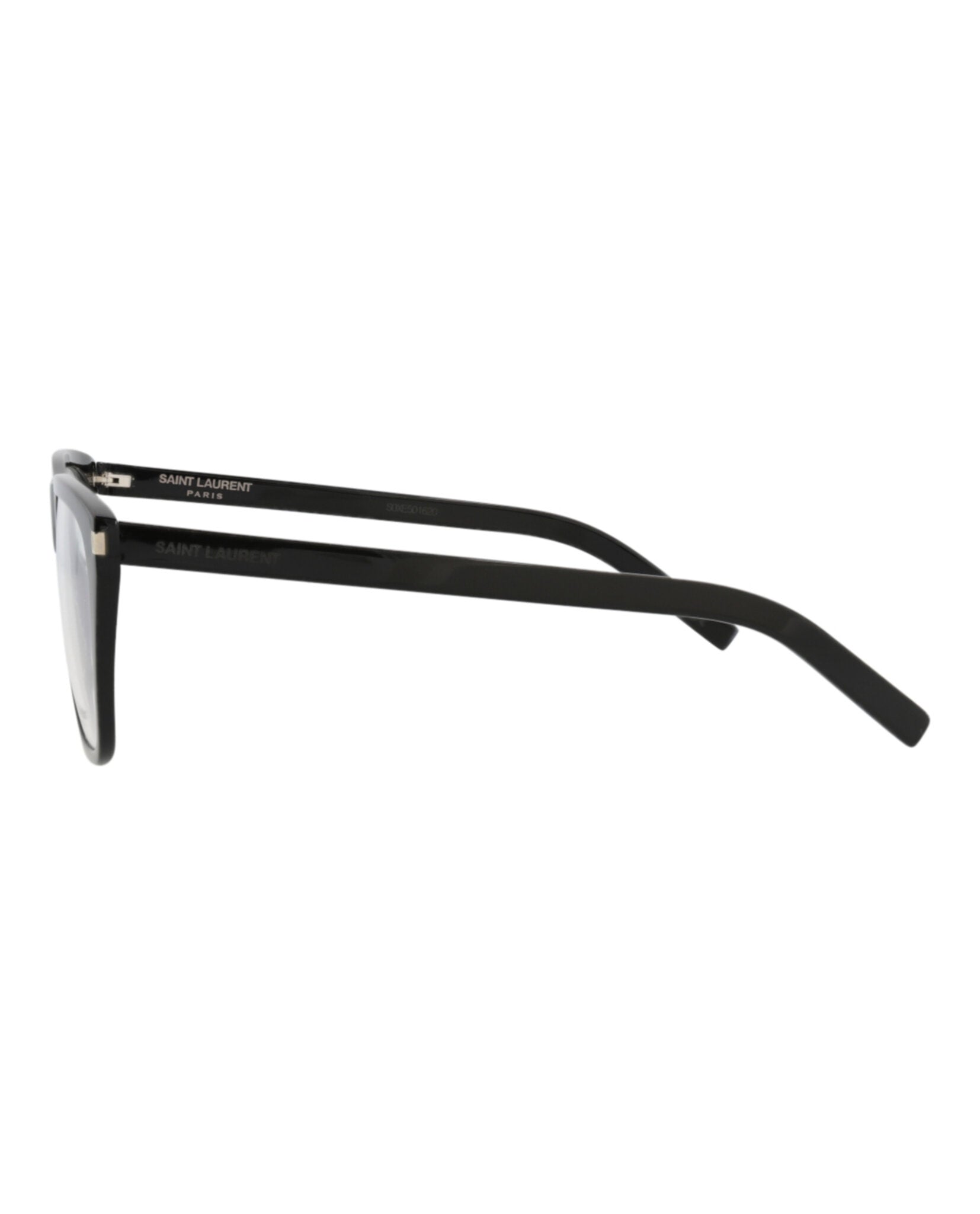 Saint Laurent Saint Laurent Unisex Square/Rectangle Black Black Transparent Fashion Designer Eyewear