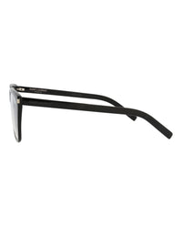 Saint Laurent Saint Laurent Unisex Square/Rectangle Black Black Transparent Fashion Designer Eyewear