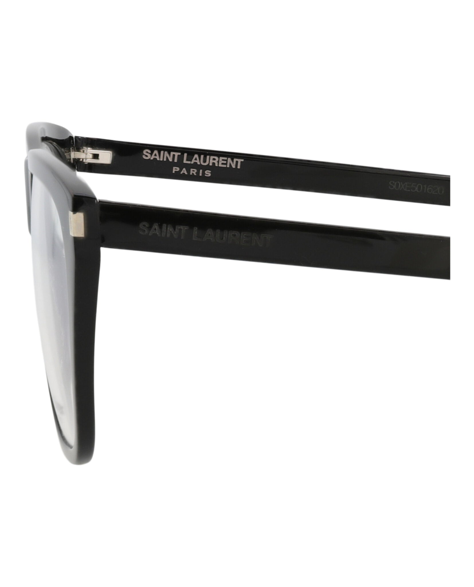 Saint Laurent Saint Laurent Unisex Square/Rectangle Black Black Transparent Fashion Designer Eyewear