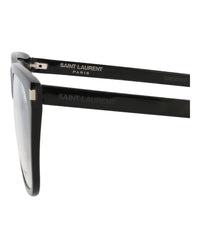 Saint Laurent Saint Laurent Unisex Square/Rectangle Black Black Transparent Fashion Designer Eyewear