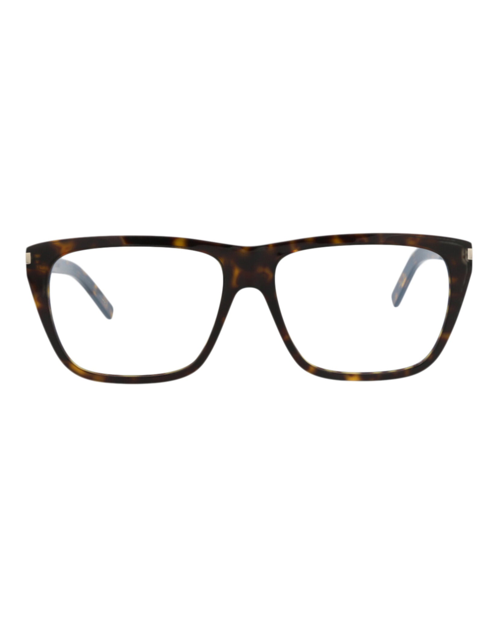 Saint Laurent Saint Laurent Unisex Square/Rectangle Havana Havana Transparent Fashion Designer Eyewear