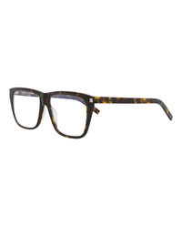 Saint Laurent Saint Laurent Unisex Square/Rectangle Havana Havana Transparent Fashion Designer Eyewear