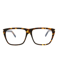 Saint Laurent Saint Laurent Unisex Square/Rectangle Havana Havana Transparent Fashion Designer Eyewear