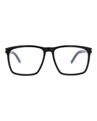 Saint Laurent Saint Laurent Unisex Square/Rectangle Black Black Transparent Fashion Designer Eyewear