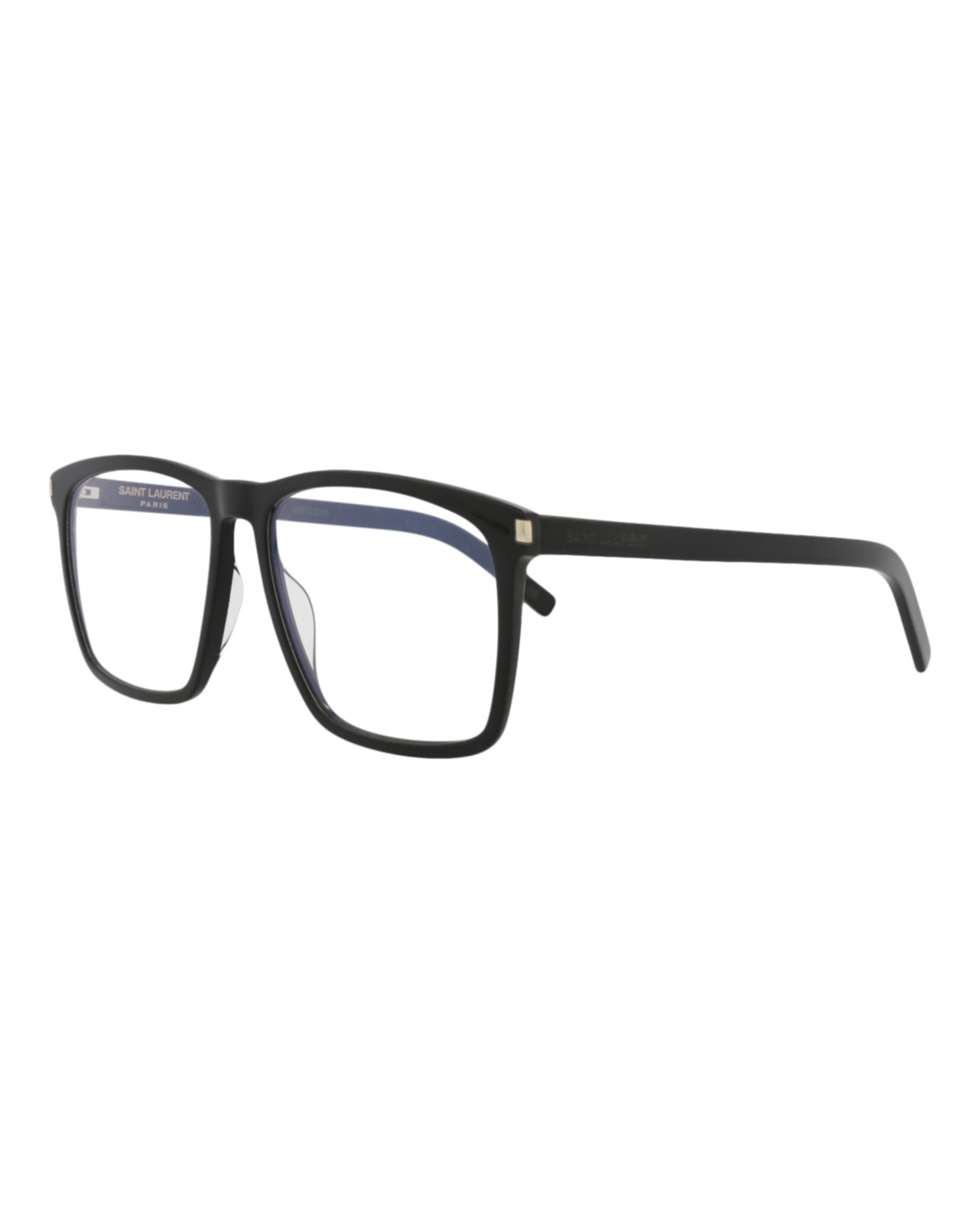 Saint Laurent Saint Laurent Unisex Square/Rectangle Black Black Transparent Fashion Designer Eyewear