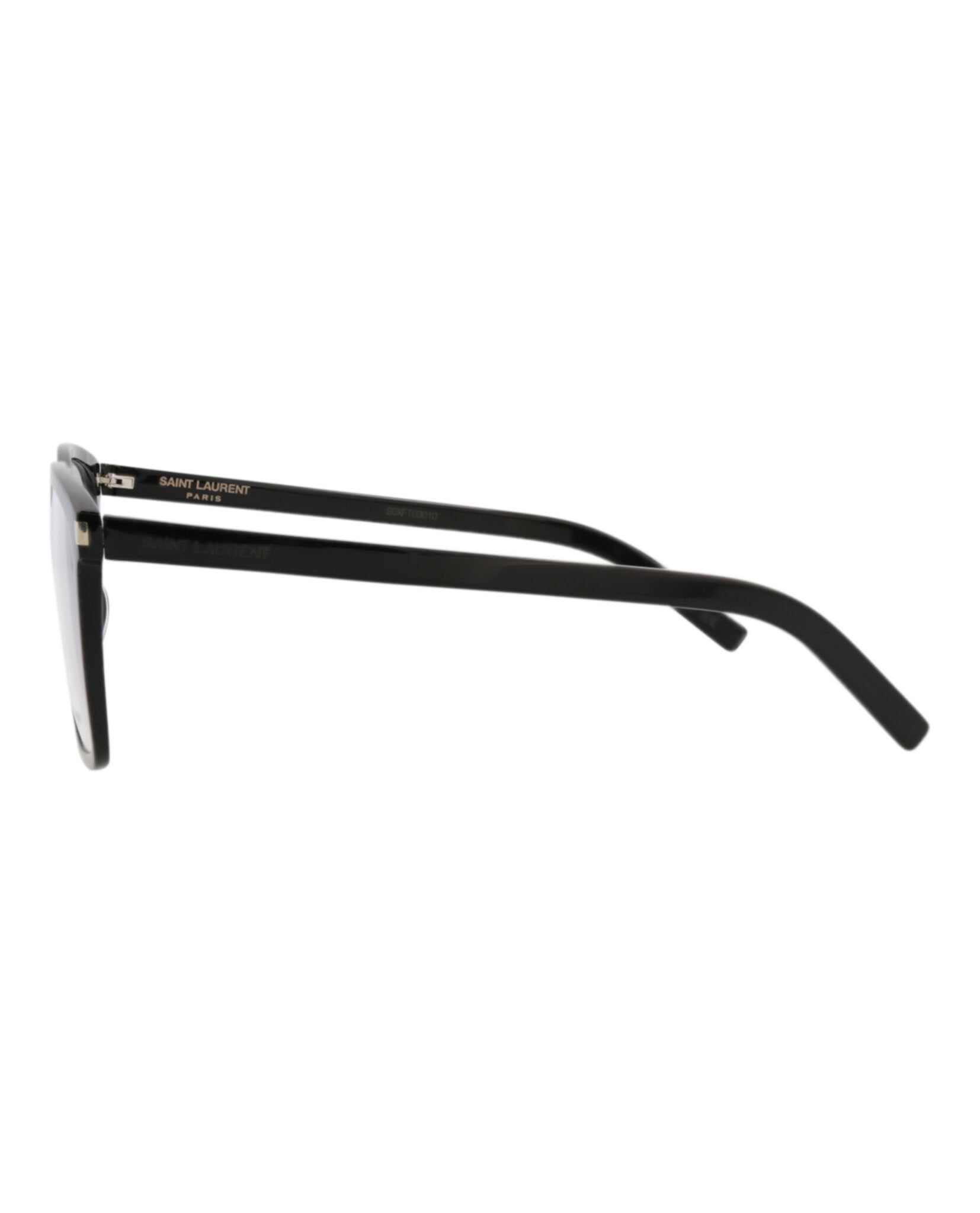 Saint Laurent Saint Laurent Unisex Square/Rectangle Black Black Transparent Fashion Designer Eyewear