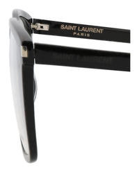 Saint Laurent Saint Laurent Unisex Square/Rectangle Black Black Transparent Fashion Designer Eyewear