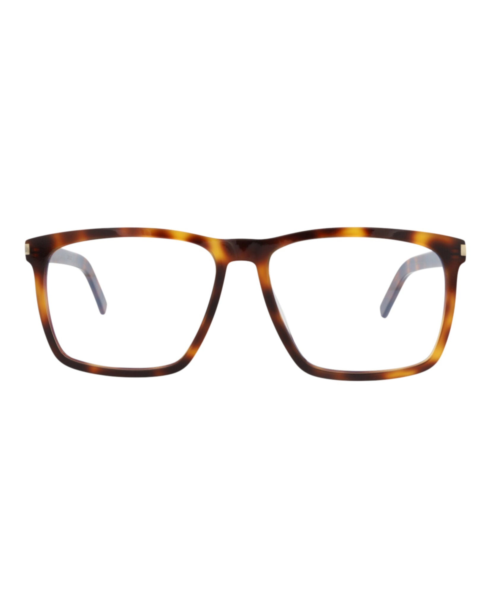 Saint Laurent Saint Laurent Unisex Square/Rectangle Havana Havana Transparent Fashion Designer Eyewear