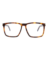 Saint Laurent Saint Laurent Unisex Square/Rectangle Havana Havana Transparent Fashion Designer Eyewear