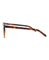 Saint Laurent Saint Laurent Unisex Square/Rectangle Havana Havana Transparent Fashion Designer Eyewear