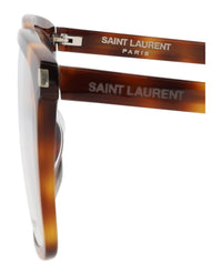Saint Laurent Saint Laurent Unisex Square/Rectangle Havana Havana Transparent Fashion Designer Eyewear