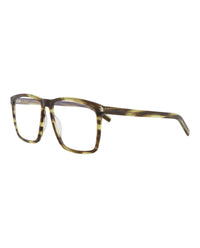 Saint Laurent Saint Laurent Unisex Square/Rectangle Havana Havana Transparent Fashion Designer Eyewear