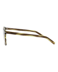 Saint Laurent Saint Laurent Unisex Square/Rectangle Havana Havana Transparent Fashion Designer Eyewear