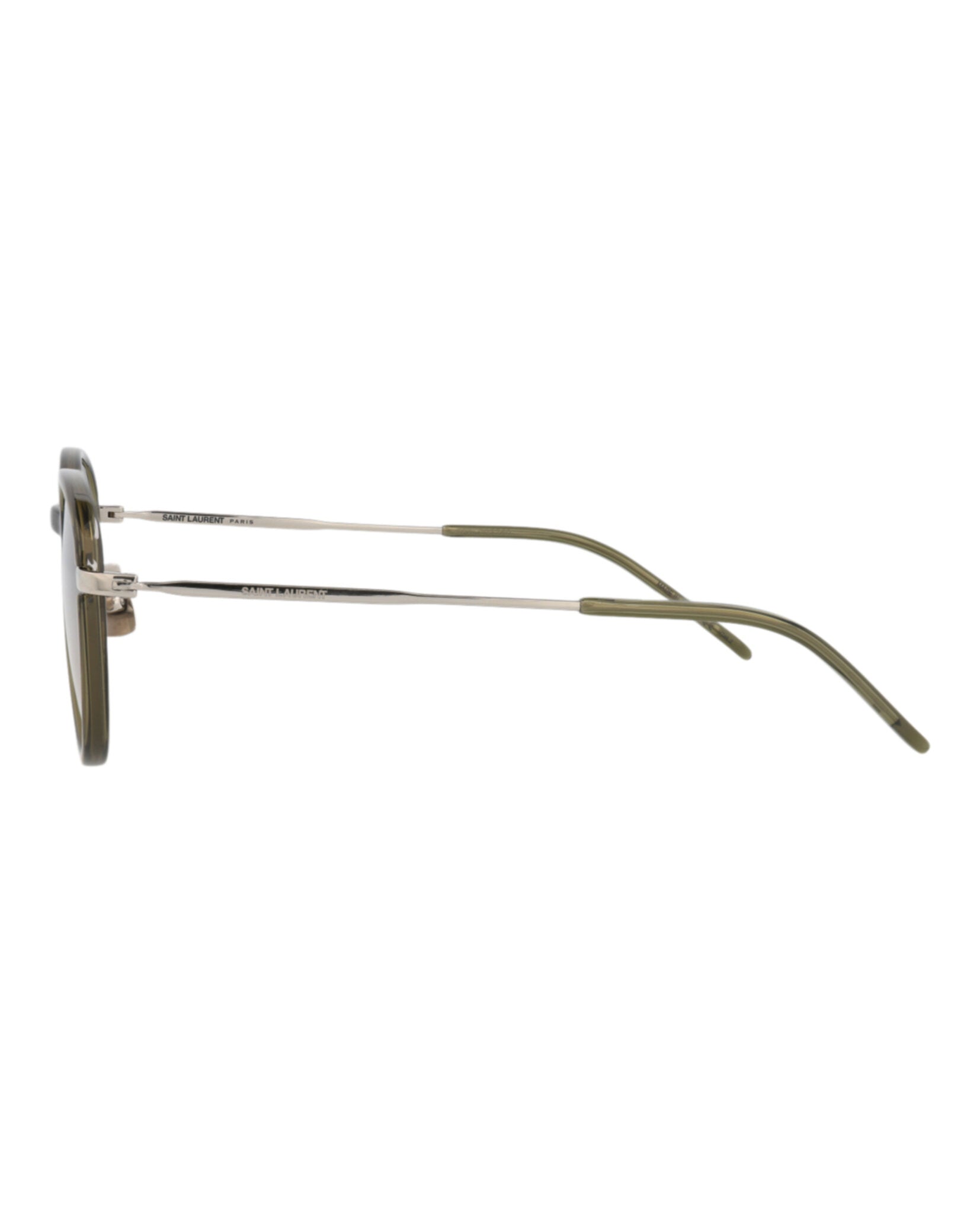 Saint Laurent Unisex Round/Oval Green Silver Brown Fashion Designer Eyewear