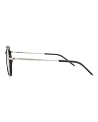 Saint Laurent Saint Laurent Unisex Round/Oval Black Silver Transparent Fashion Designer Eyewear