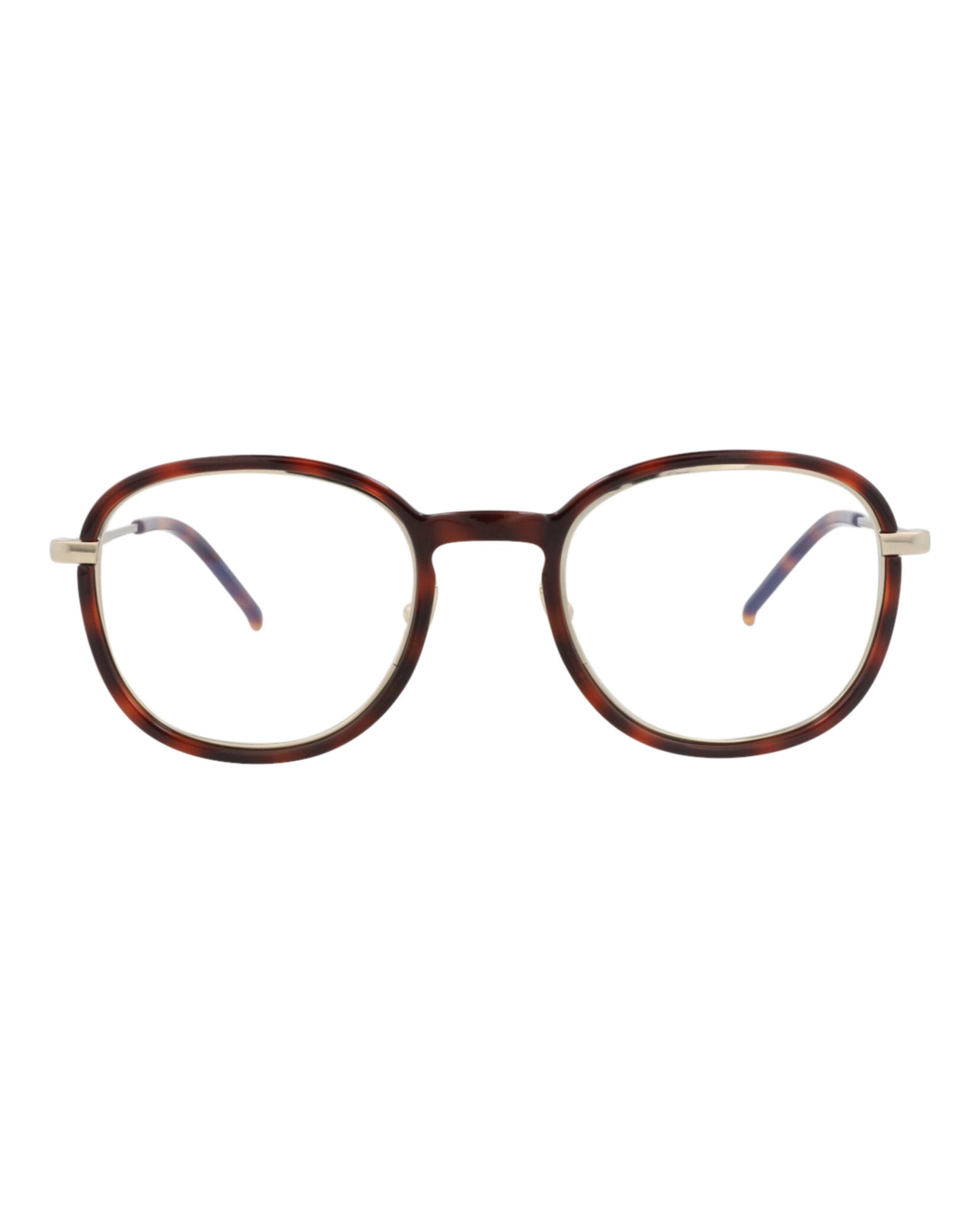Saint Laurent Saint Laurent Unisex Round/Oval Havana Gold Transparent Fashion Designer Eyewear