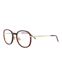 Saint Laurent Saint Laurent Unisex Round/Oval Havana Gold Transparent Fashion Designer Eyewear