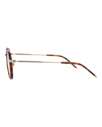 Saint Laurent Saint Laurent Unisex Round/Oval Havana Gold Transparent Fashion Designer Eyewear