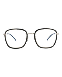 Saint Laurent Saint Laurent Unisex Square/Rectangle Black Silver Transparent Fashion Designer Eyewear