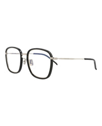 Saint Laurent Saint Laurent Unisex Square/Rectangle Black Silver Transparent Fashion Designer Eyewear