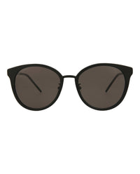 Saint Laurent Womens Round/Oval Black Black Black Fashion Designer Eyewear