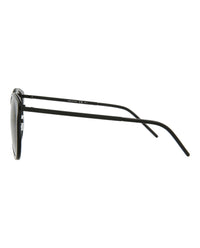 Saint Laurent Womens Round/Oval Black Black Black Fashion Designer Eyewear