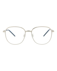 Saint Laurent Saint Laurent Unisex Round/Oval Silver Silver Transparent Fashion Designer Eyewear