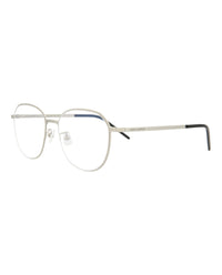 Saint Laurent Saint Laurent Unisex Round/Oval Silver Silver Transparent Fashion Designer Eyewear