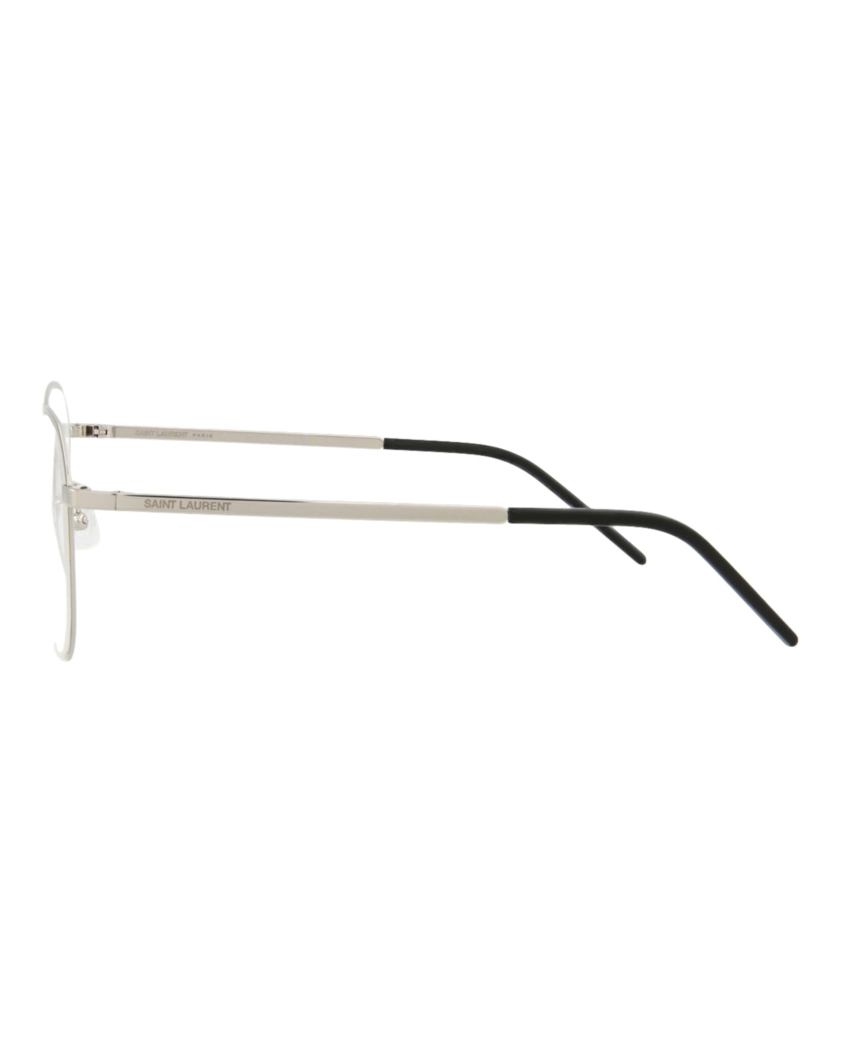 Saint Laurent Saint Laurent Unisex Round/Oval Silver Silver Transparent Fashion Designer Eyewear